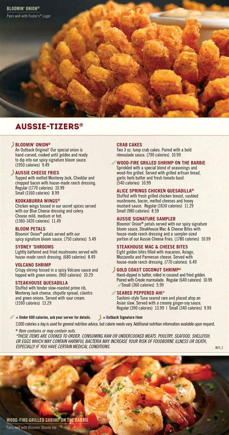 Outback menu dinner specials - Easter is a time for family and friends to gather together, and what better way to celebrate than with a delicious dinner? With the right menu, you can create an unforgettable East...